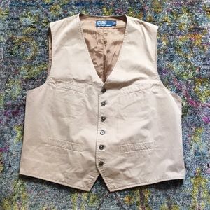 Vintage Ralph Lauren Polo Khaki Safari Waistcoat
